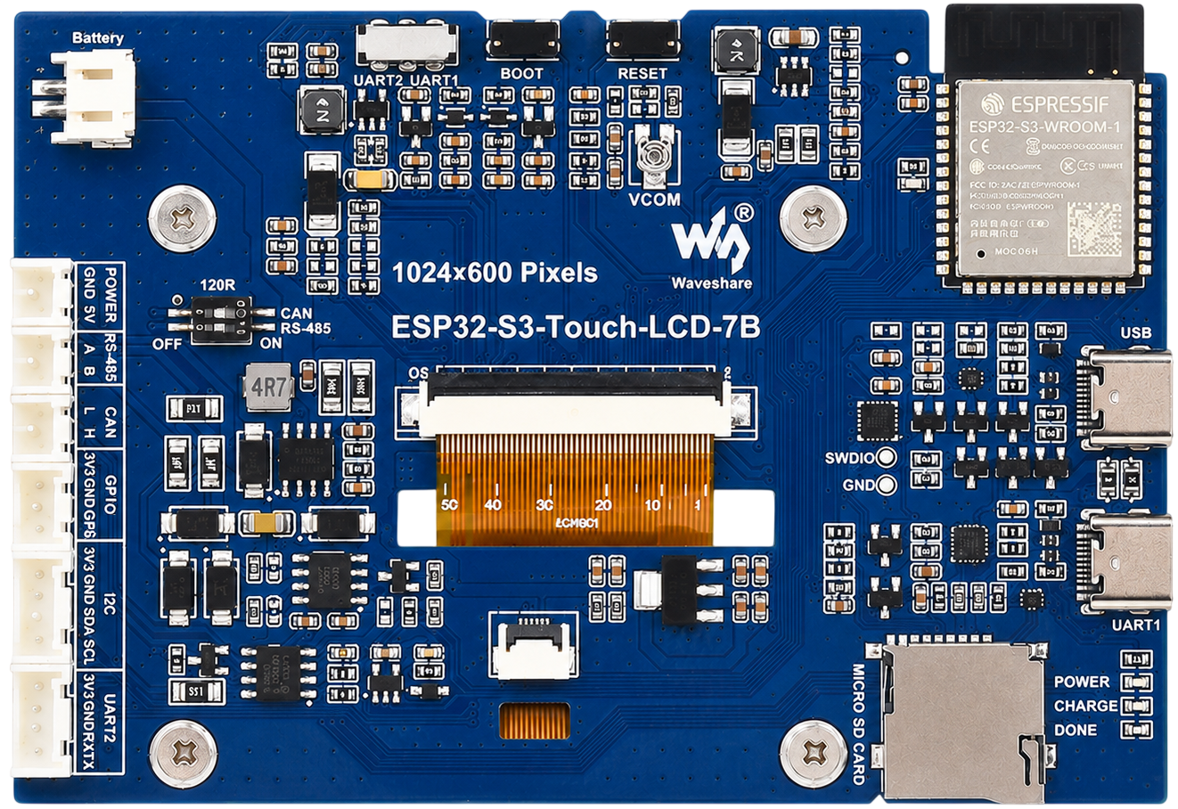 Image of ESP32S3 7" Touch Display WAVESHARE