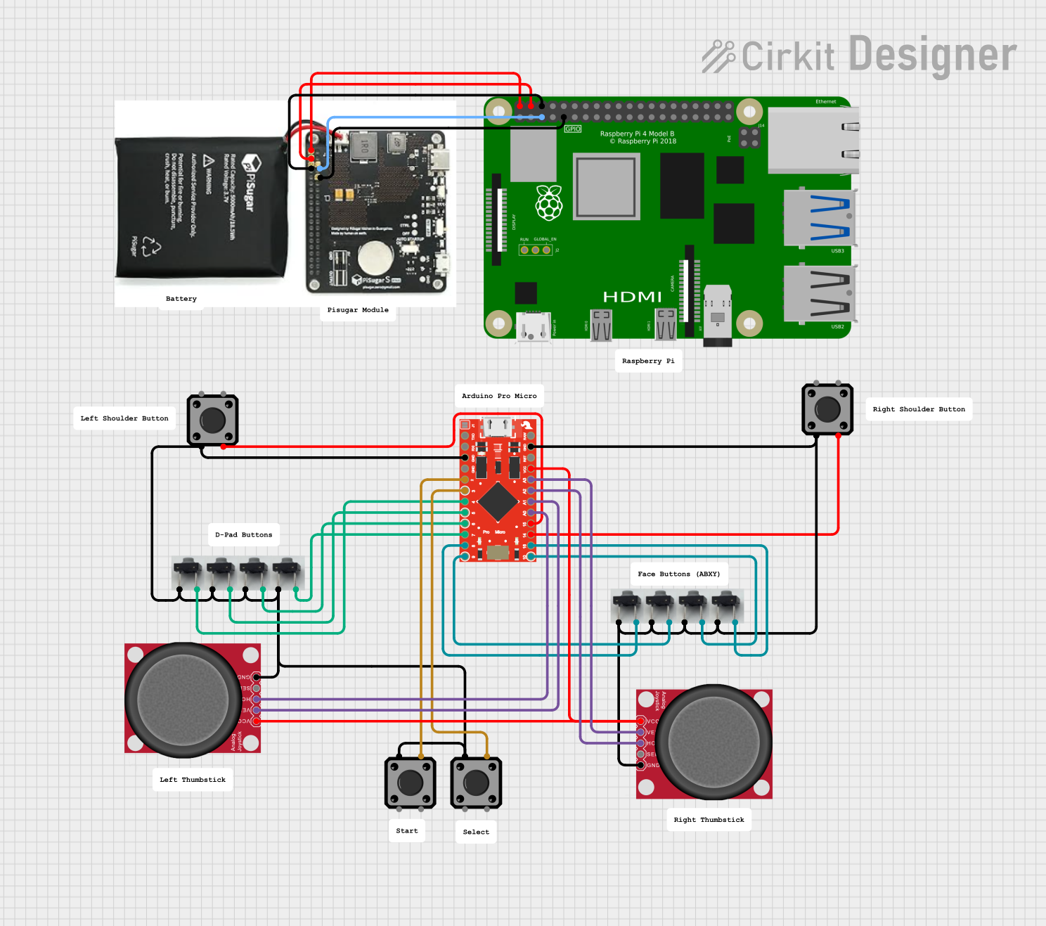 Image of Raspberry Pi handheld: A project utilizing ps2 controller adapter board in a practical application