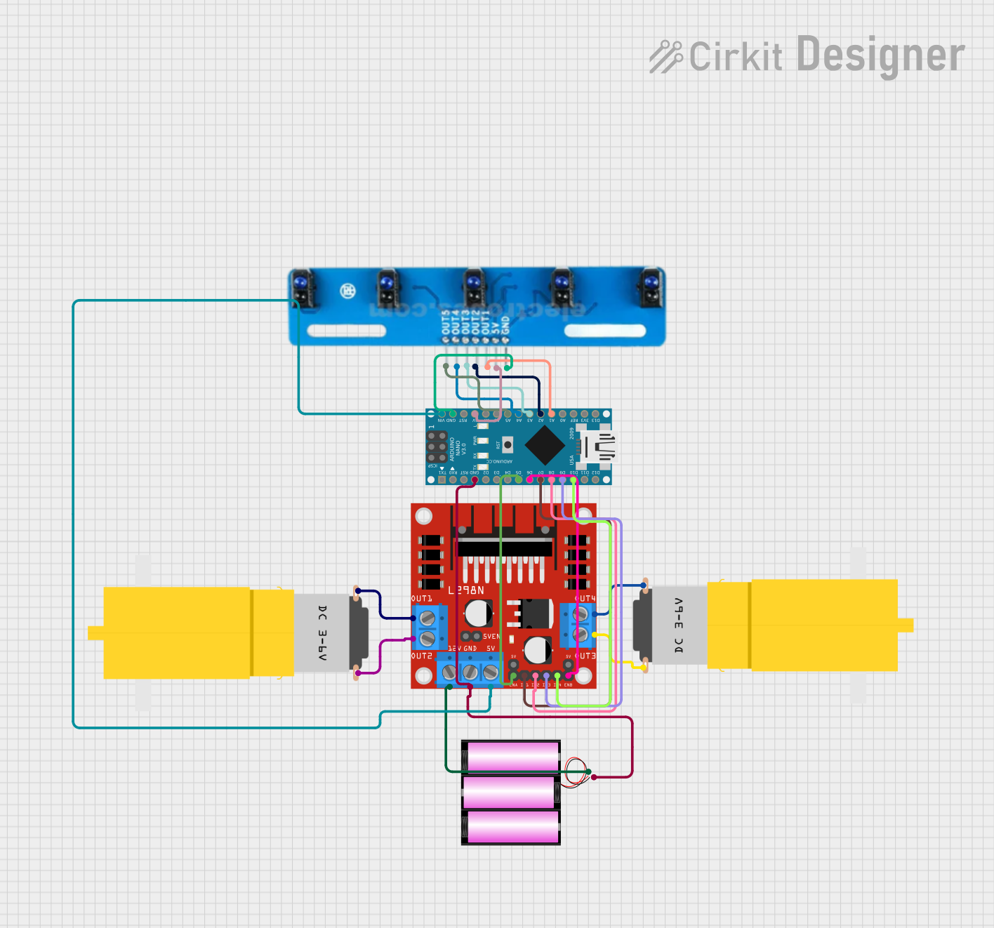 Image of pid: A project utilizing Hiwonder 4-Channel IR Line Follower Sensor in a practical application