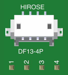 Image of Hirose DF13A 4-Pin Header (Diagram Adapter)
