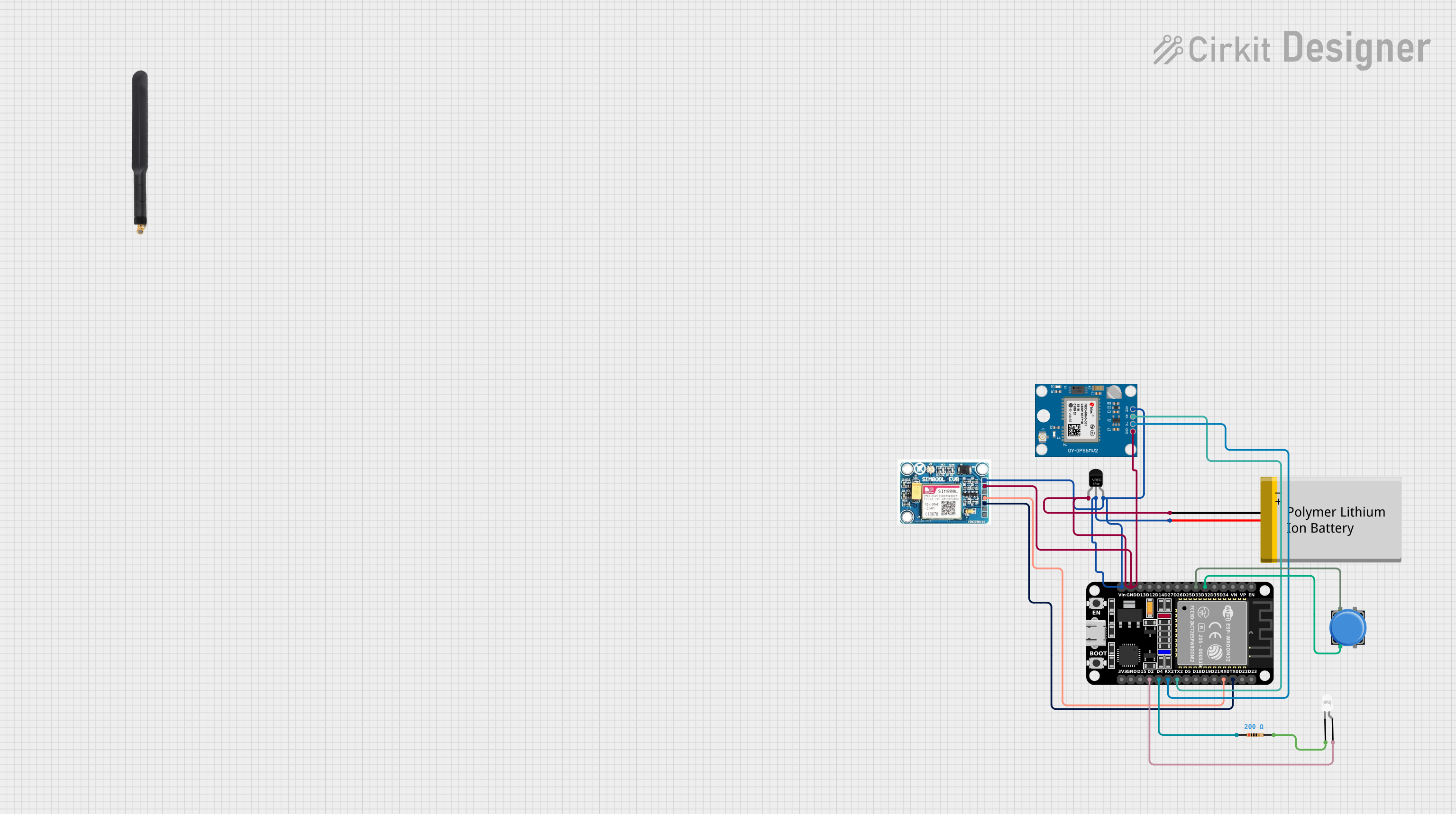 Image of Keychain Device: A project utilizing SIM28M GPS Module in a practical application