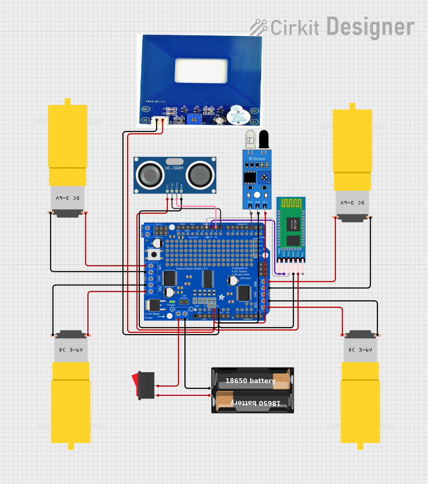 Image of motor: A project utilizing Arduino Motor Shield (Rev3) in a practical application