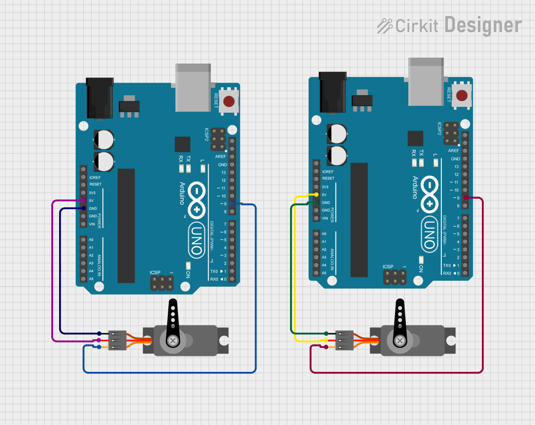 Image of arduino servo: A project utilizing Servo Motor 9G in a practical application