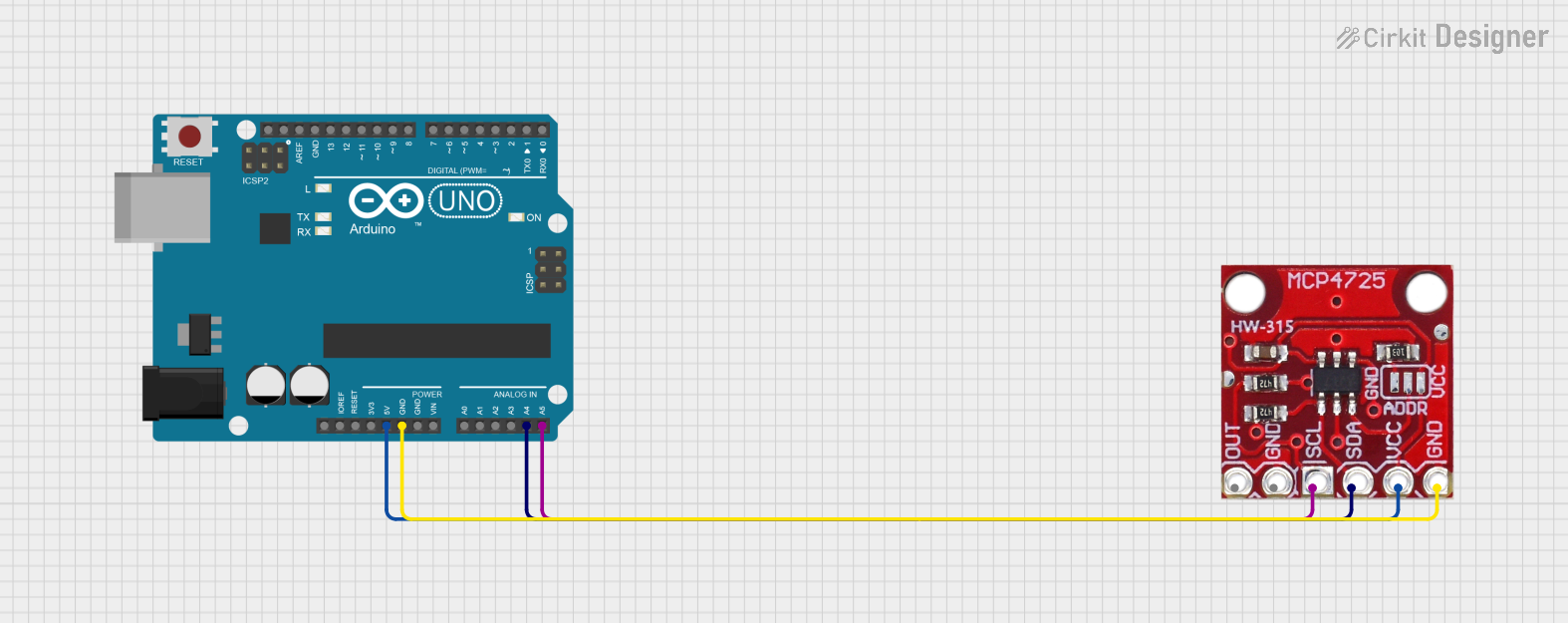 Image of proses: A project utilizing Adafruit MCP4725 Breakout Board - 12-Bit DAC in a practical application