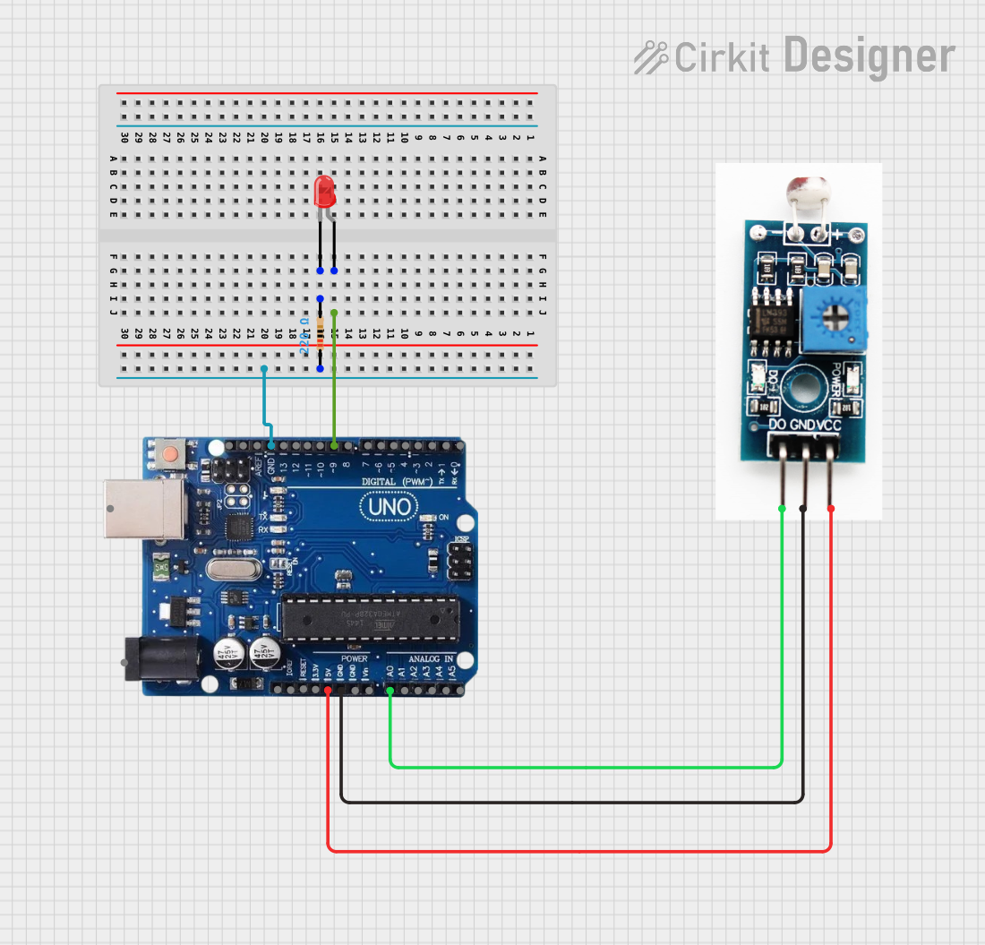 Image of Arduino Uno R3 Controlled LDR-Based Adaptive LED Lighting