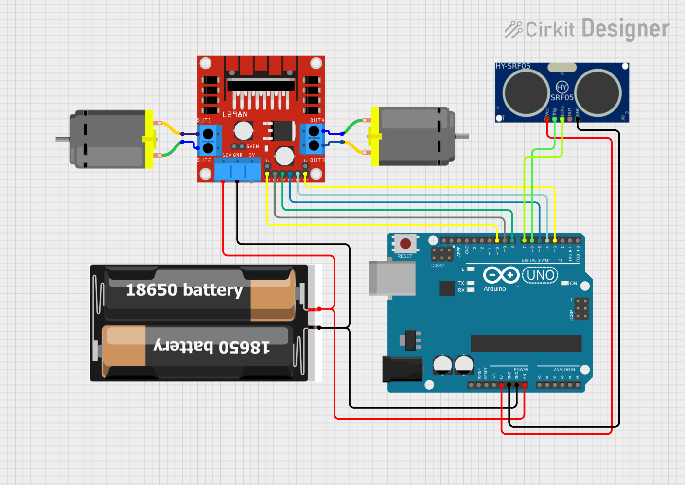 Image of Robot_L298N: A project utilizing Puente H carrito in a practical application