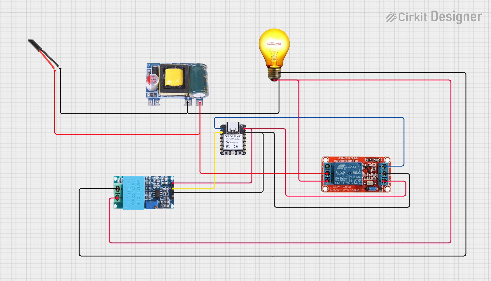 Image of plugins: A project utilizing Mini AC-DC 110V-230V to 5V 700mA Module in a practical application