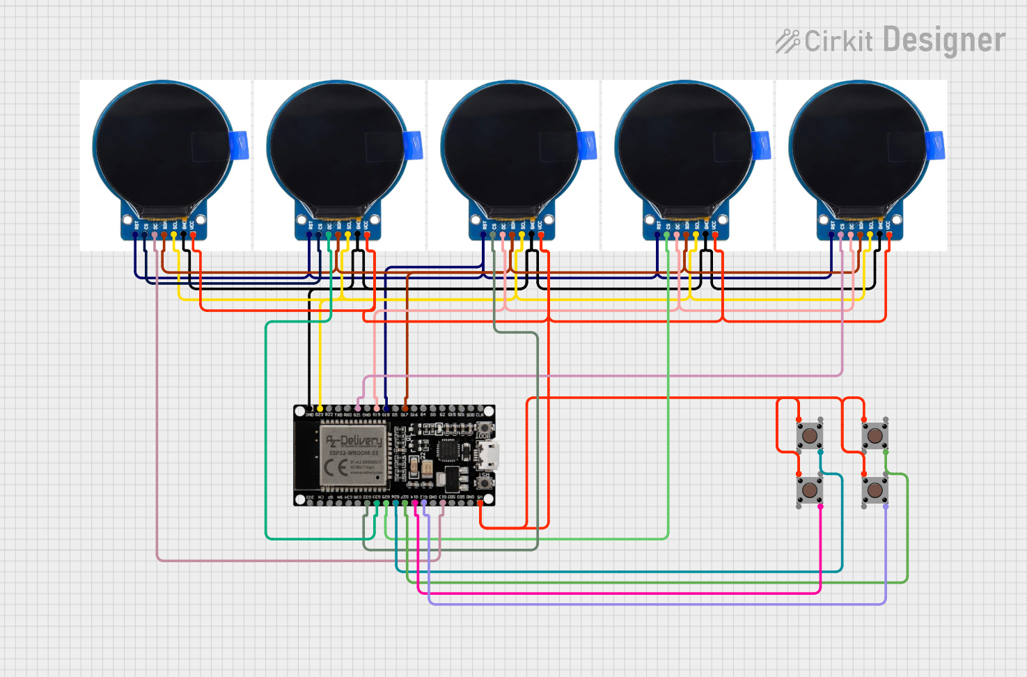 Image of Info-Orbs: A project utilizing Adafruit TFP401 to 40 pin TFT no Touch in a practical application