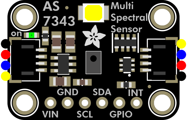 Image of Adafruit AS7343 14 Channel Light Color Sensor Breakout