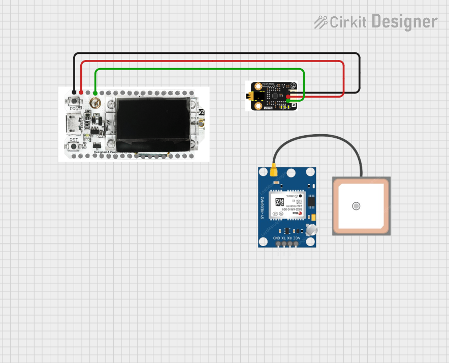 Image of heart rate with Lora module: A project utilizing Heltec WiFi Lora 32V3 in a practical application