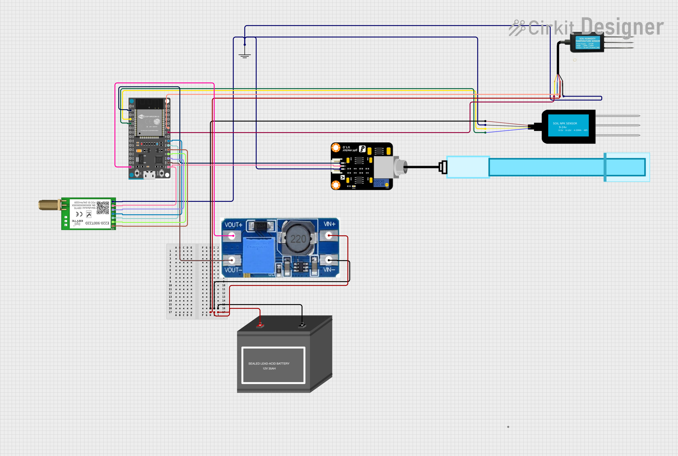 Image of Soil Monitoring Device: A project utilizing ESP32-Devkitc-V4 in a practical application