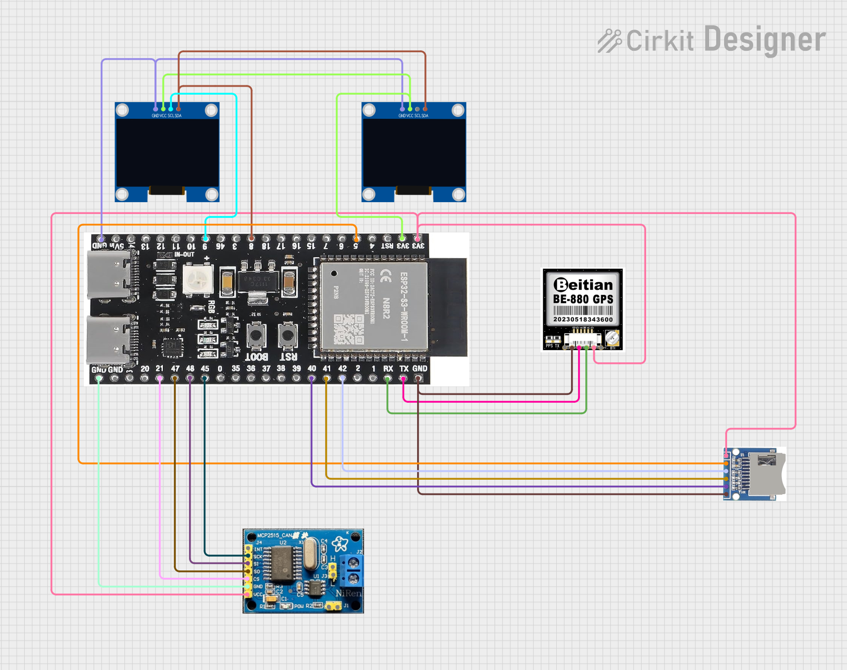 Image of Copy of esp32-s3-ellipse: A project utilizing SDmodule in a practical application