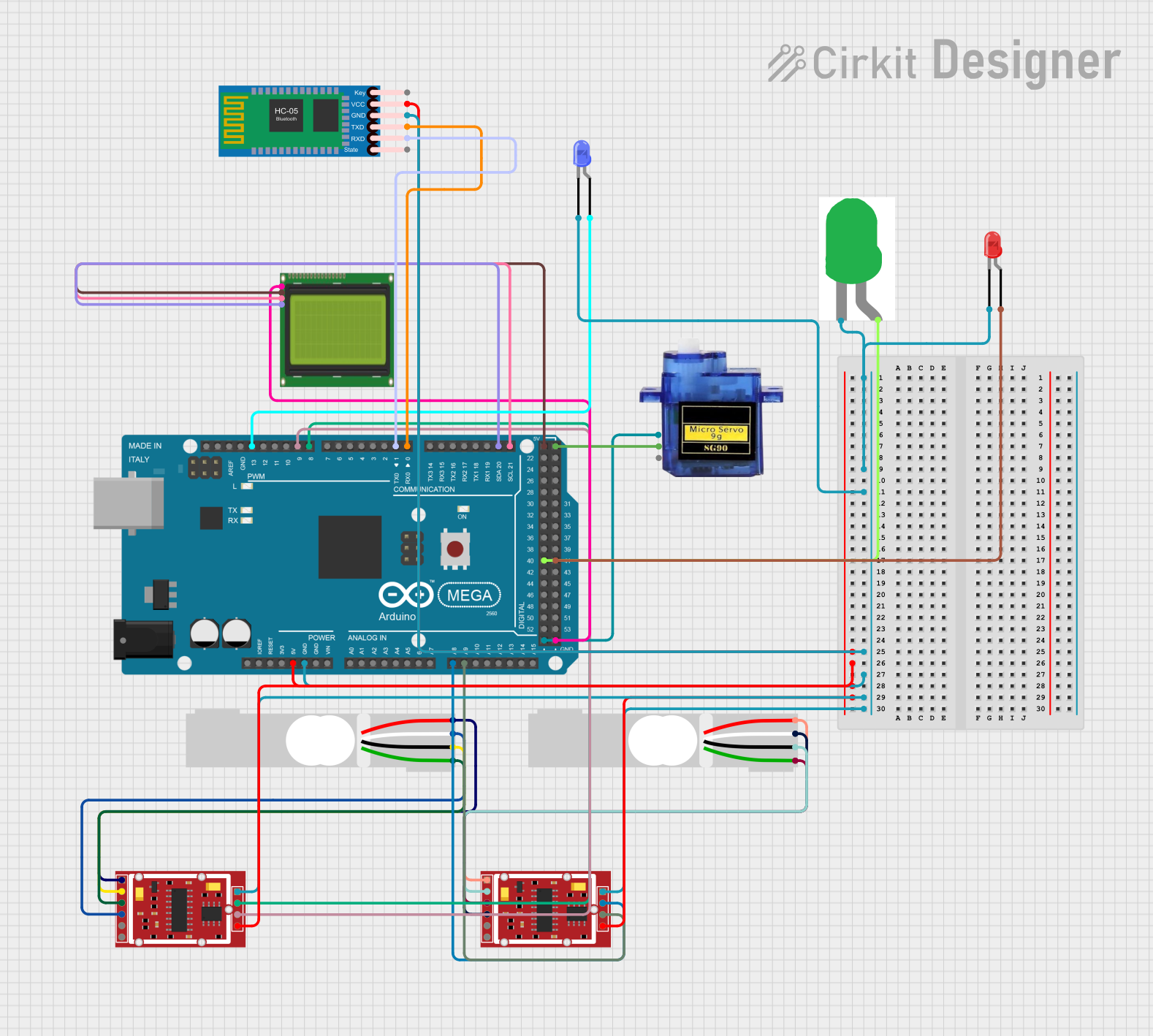 Image of SMART BRIDGE CIRCUIT DIAGRAM: A project utilizing HX711 Weighing Sensor Module in a practical application