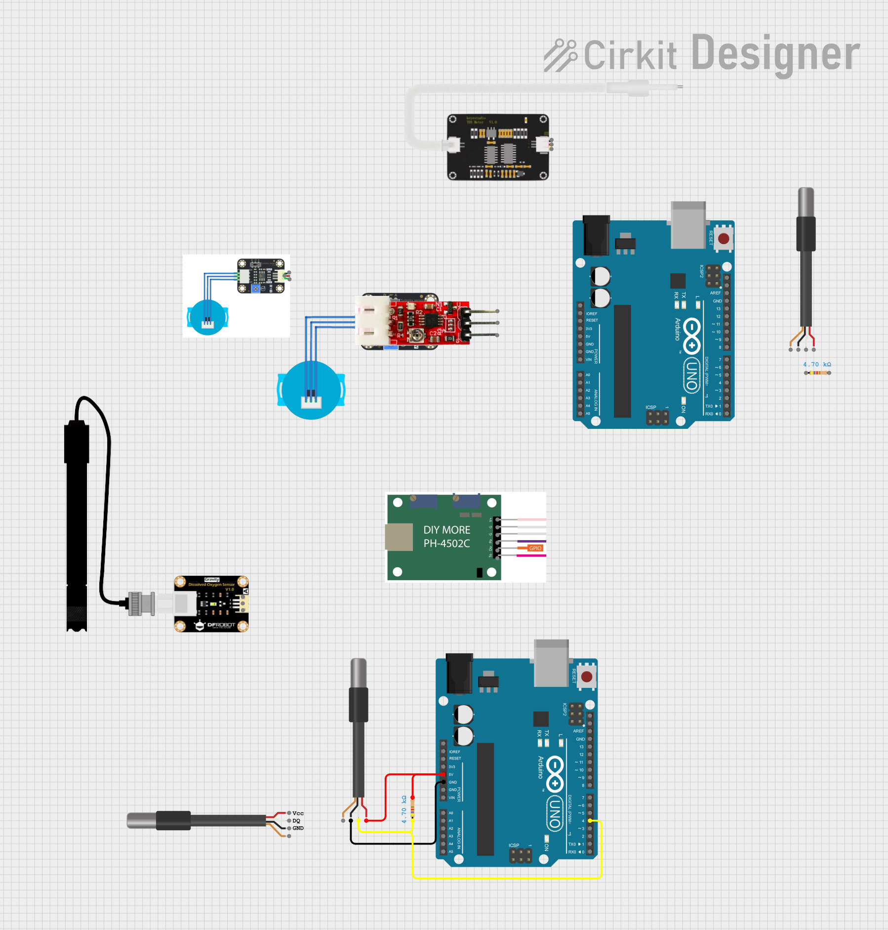 Image of diagrama tesis: A project utilizing DS18B20 1-Wire Temperature Sensor Probe Cable in a practical application