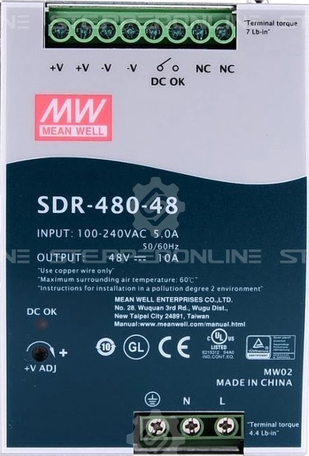 Image of Mean Well SDR-480-48