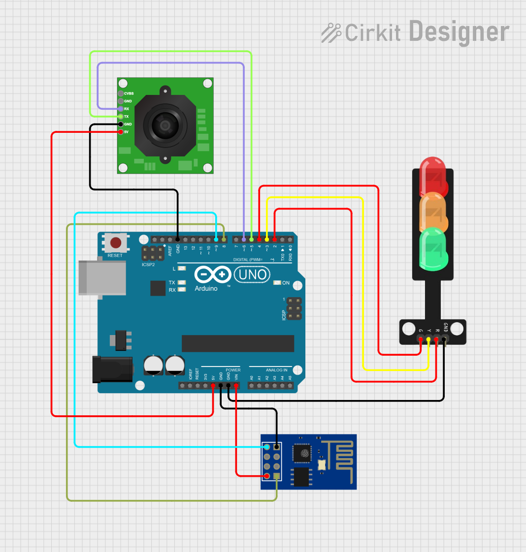 Image of traffic light: A project utilizing Traffic Light module in a practical application