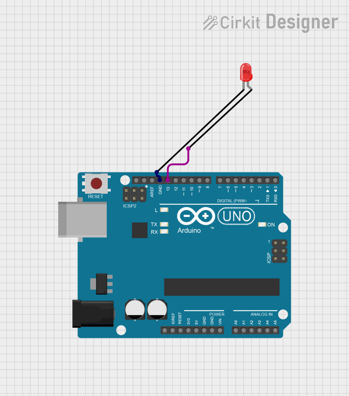 Image of Arduino UNO Controlled Red LED Blinker