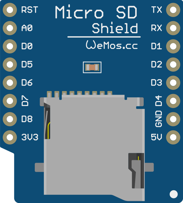 Image of WeMos D1 Mini Micro SD Shield