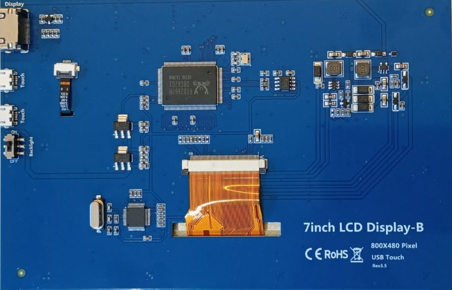 Image of LCD Display 7 inch Rev 3.5 800x480 Pixel
