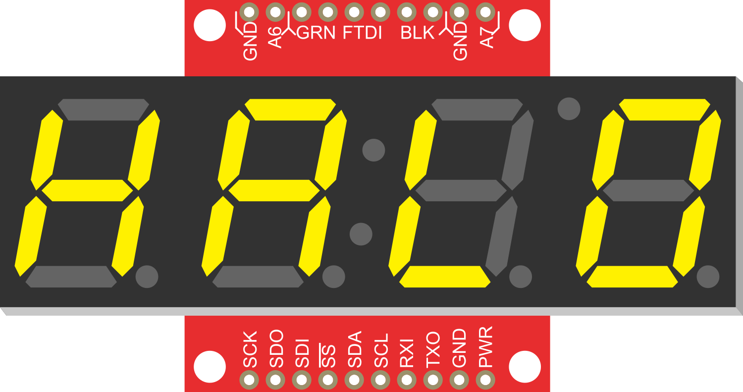 Image of OpenSegment Serial Display - 20mm (Yellow)