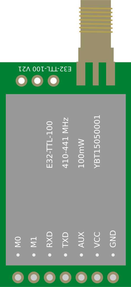 Image of E220-900T22D LoRa Wireless UART Module RSSI ISM 868MHz 915MHz 22dBm Module LoRa Spread Spectrum UART Interface SMA-K Antenna