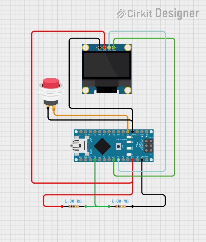 Image of Arduino Nano Controlled OLED Display with Push Button Interface