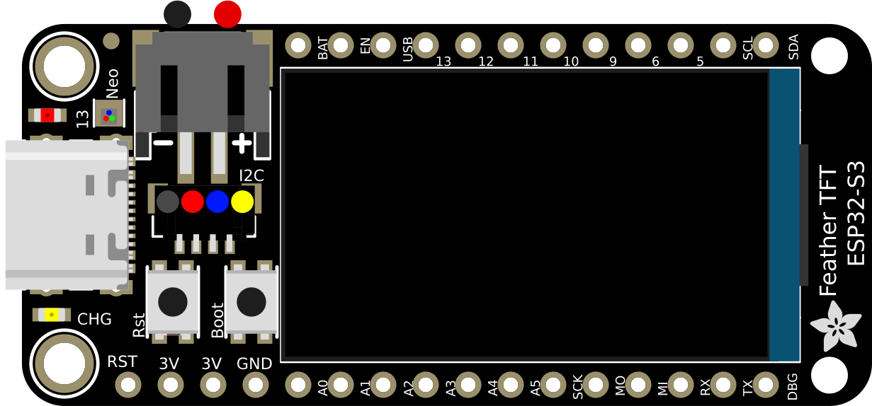 Image of ESP32-S3 TFT Feather