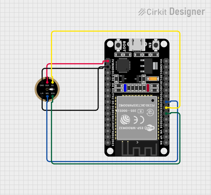 Image of inmp441 mic with esp32: A project utilizing INMP441 FRONT MIC in a practical application