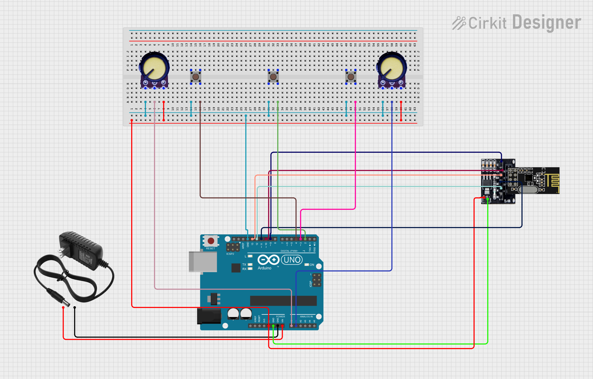 Image of loco receiver 1: A project utilizing NRF24L01 Adapter in a practical application