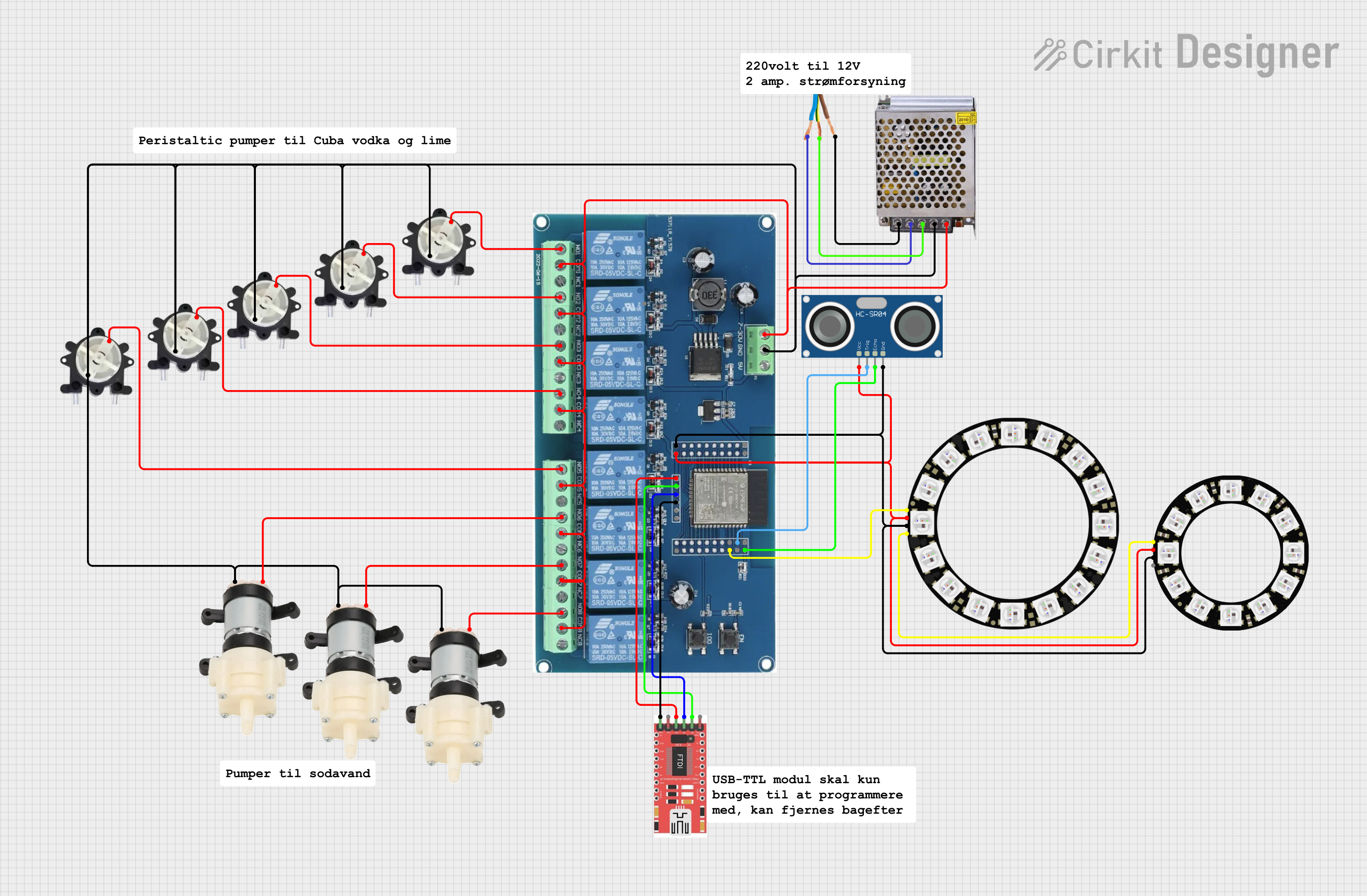 Image of Cocktail Drink mixer: A project utilizing peristaltic pumpe in a practical application