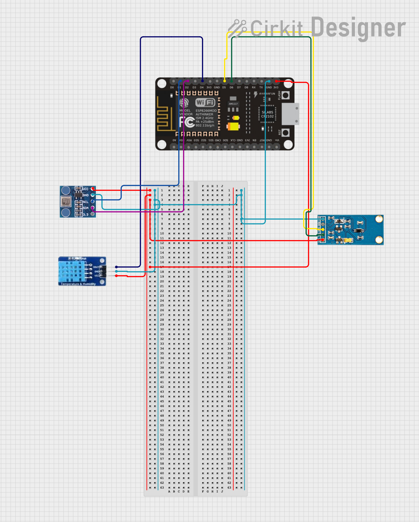 Image of Stacja_Pogodowa1: A project utilizing Adafruit MPL3115A2 I2C Barometric Pressure, Altitude, Temperature Sensor in a practical application