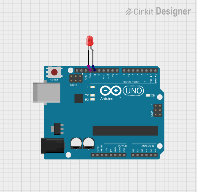 Image of led : A project utilizing LED: Two Pin (red) in a practical application