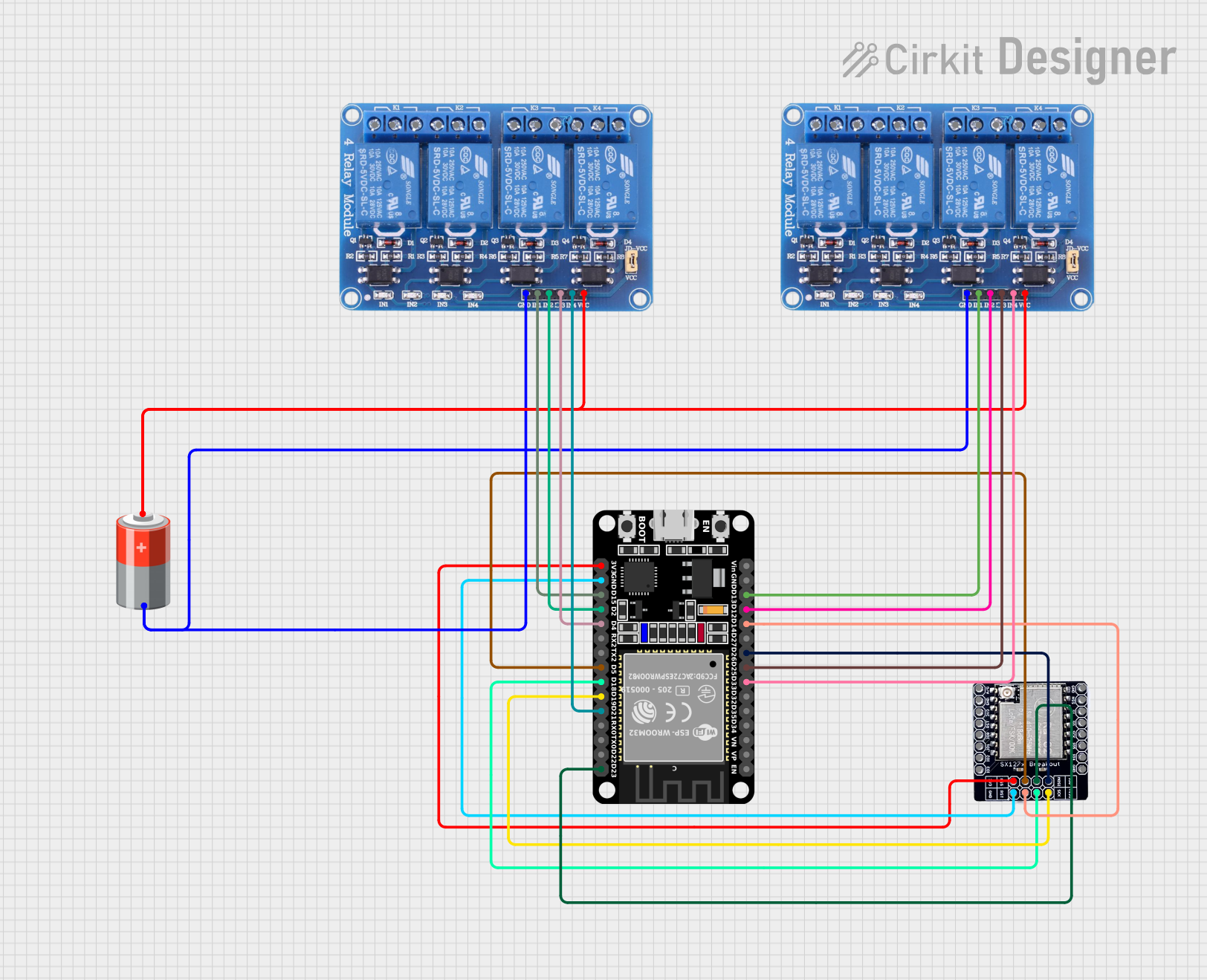 Image of Relay: A project utilizing LORA_01H in a practical application