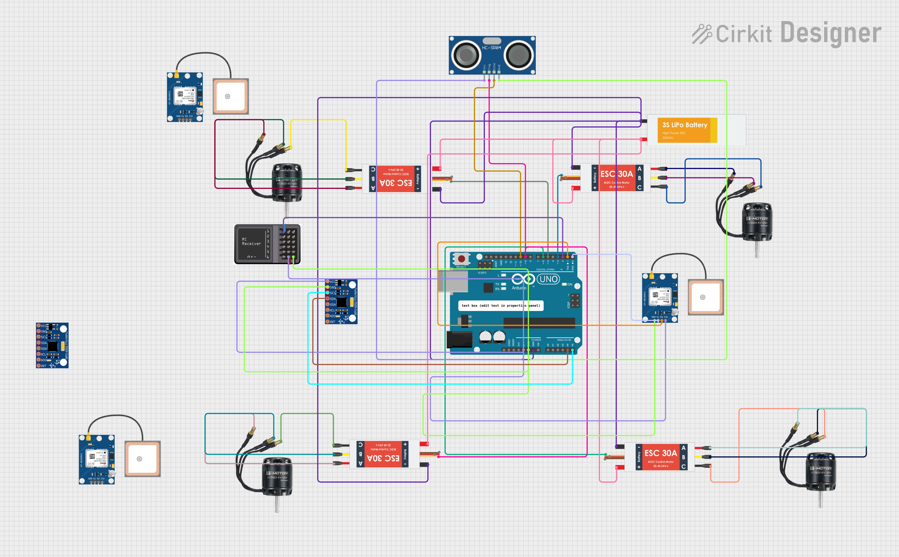 Image of Arduino UNO Controlled Quadcopter with GPS and MPU-6050