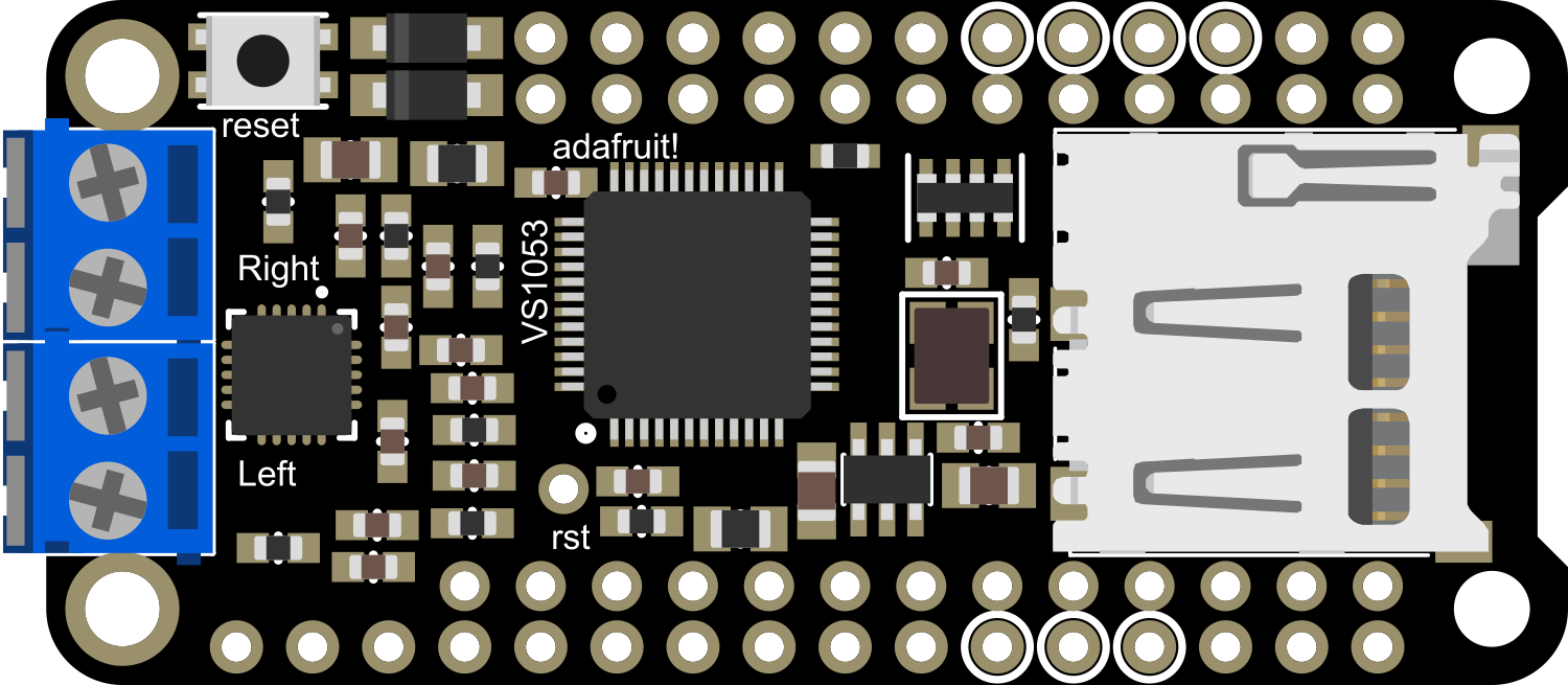 Image of Adafruit Music Maker FeatherWing with Amp