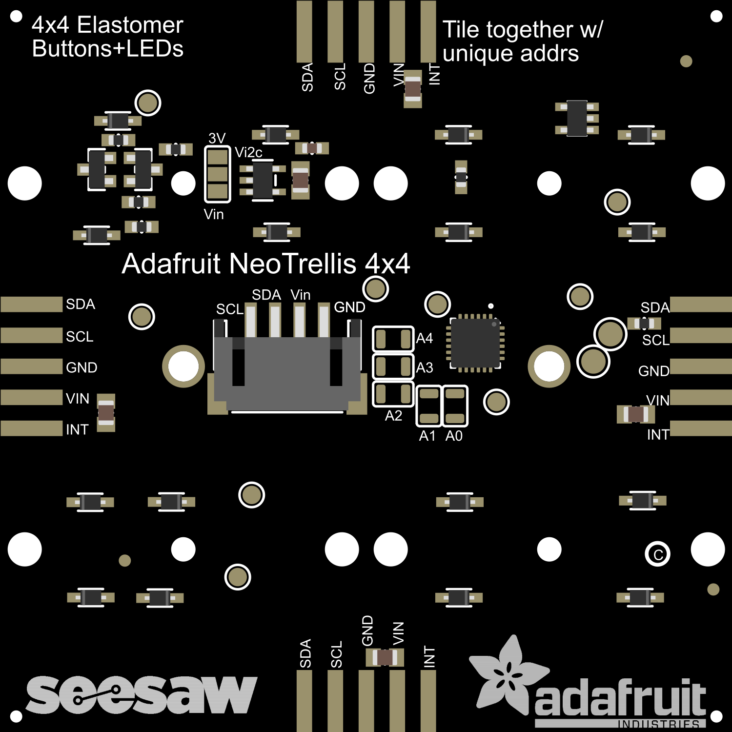 Image of Adafruit NeoTrellis 4x4