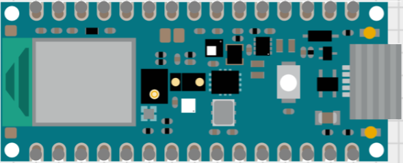 Image of Nano 33 BLE with pinout