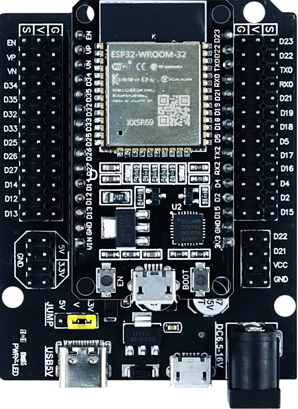 Image of ESP-32 DEVKIT-V1 with Expansion Board