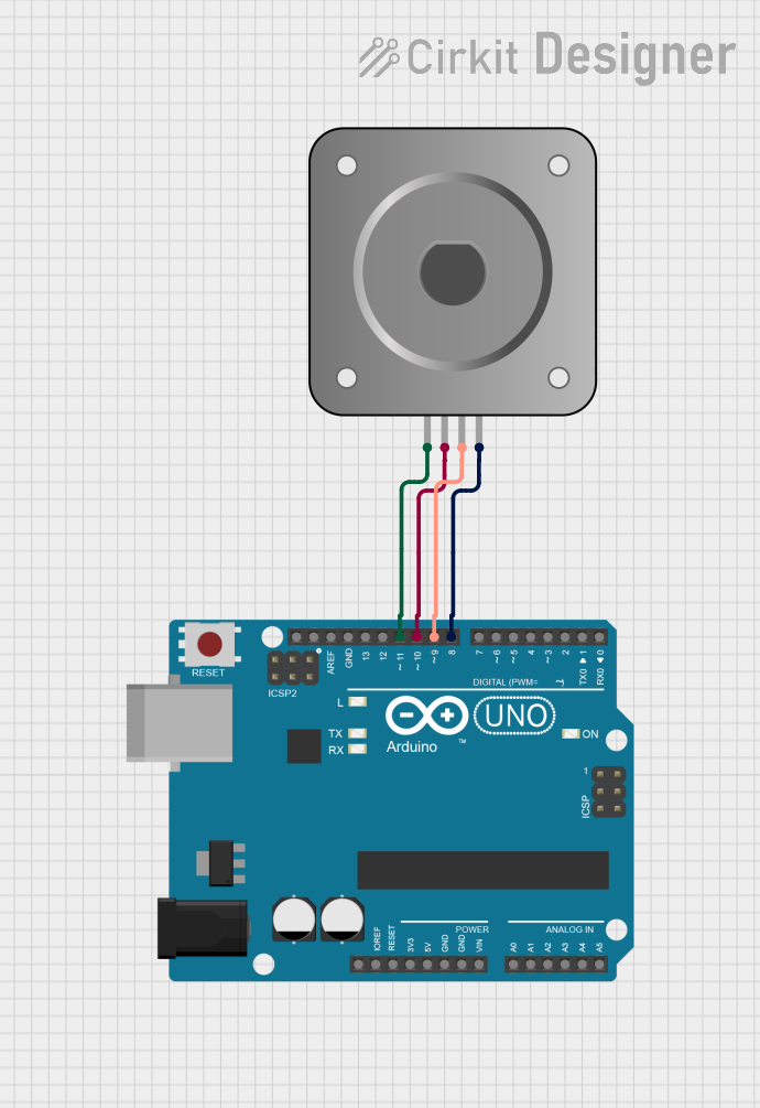 Image of Stepper motor - sim test - wave stepping: A project utilizing Bipolar Stepper Motor (NEMA 17) in a practical application