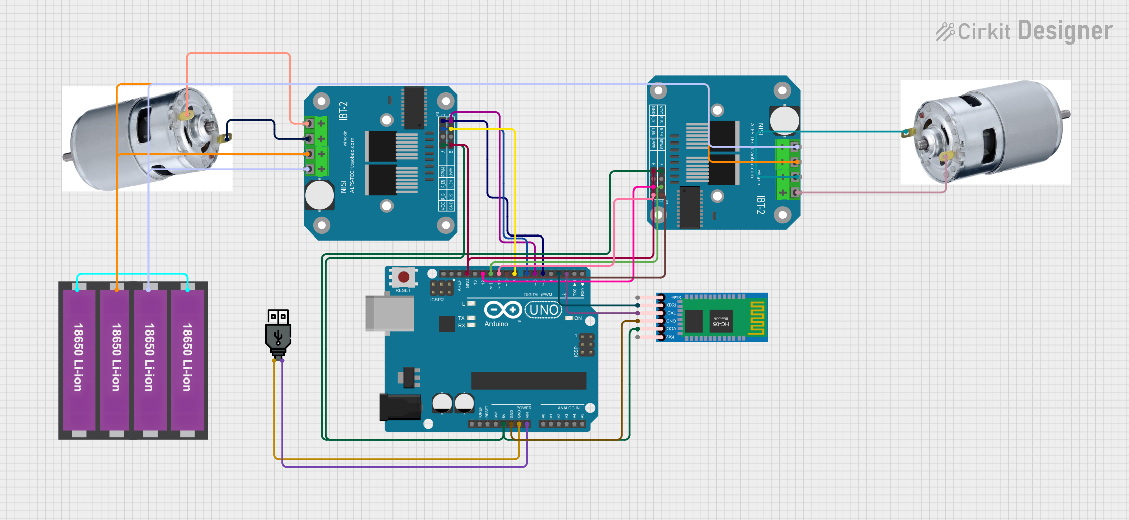 Image of Circuit: A project utilizing BH Smart stepping motor in a practical application