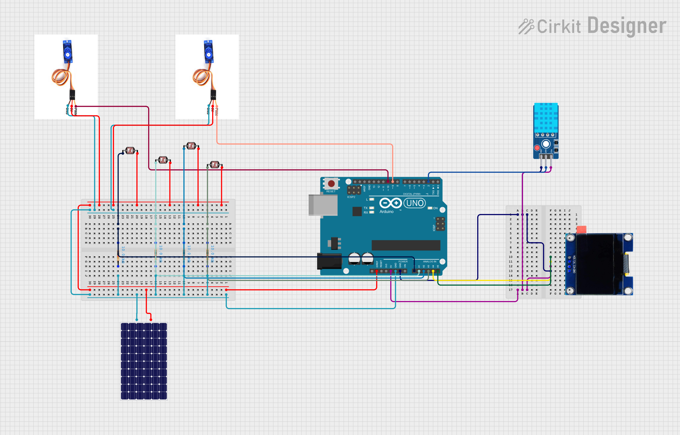 Image of rotatable solar tracking panel system: A project utilizing Solar Tracker Controller in a practical application