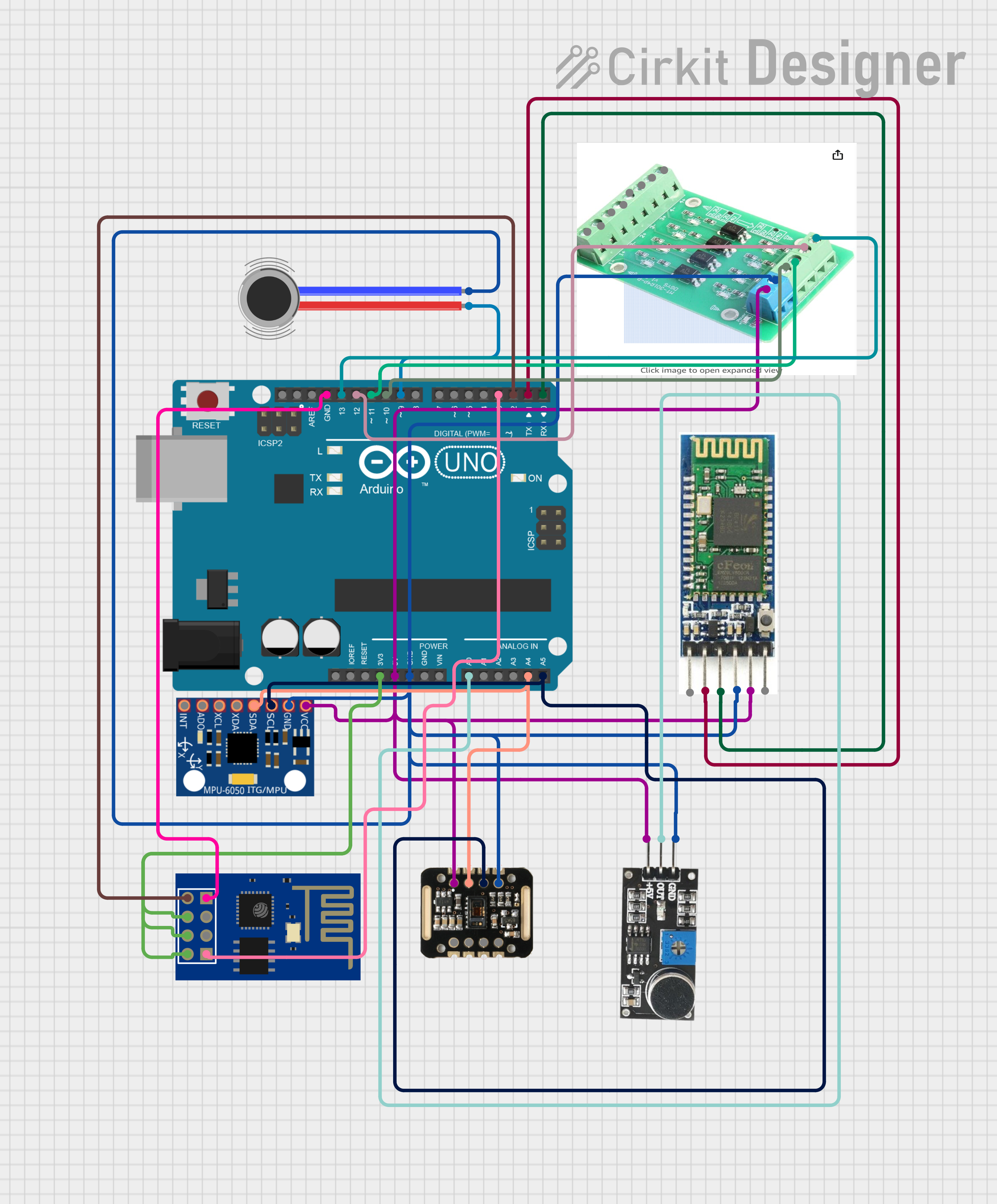 Image of Arduino UNO-Based Health Monitoring System with Bluetooth and WiFi Connectivity