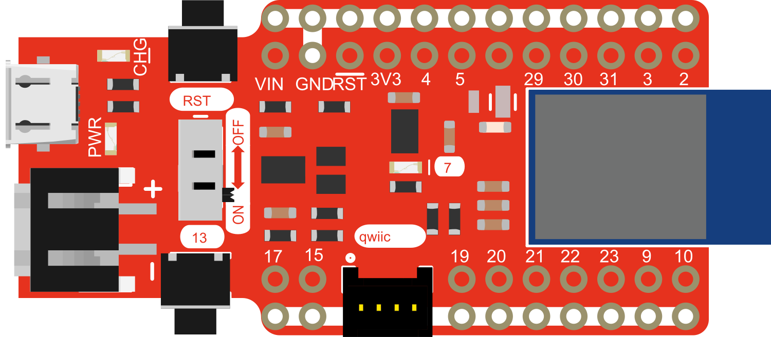 Image of SparkFun Pro nRF52840 Mini - Bluetooth Development Board