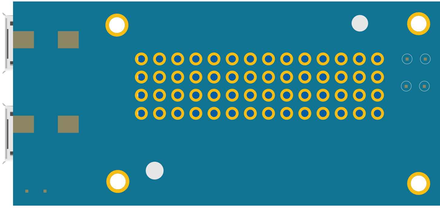Image of Intel Edison Mini Breakout Board (Bottom View)