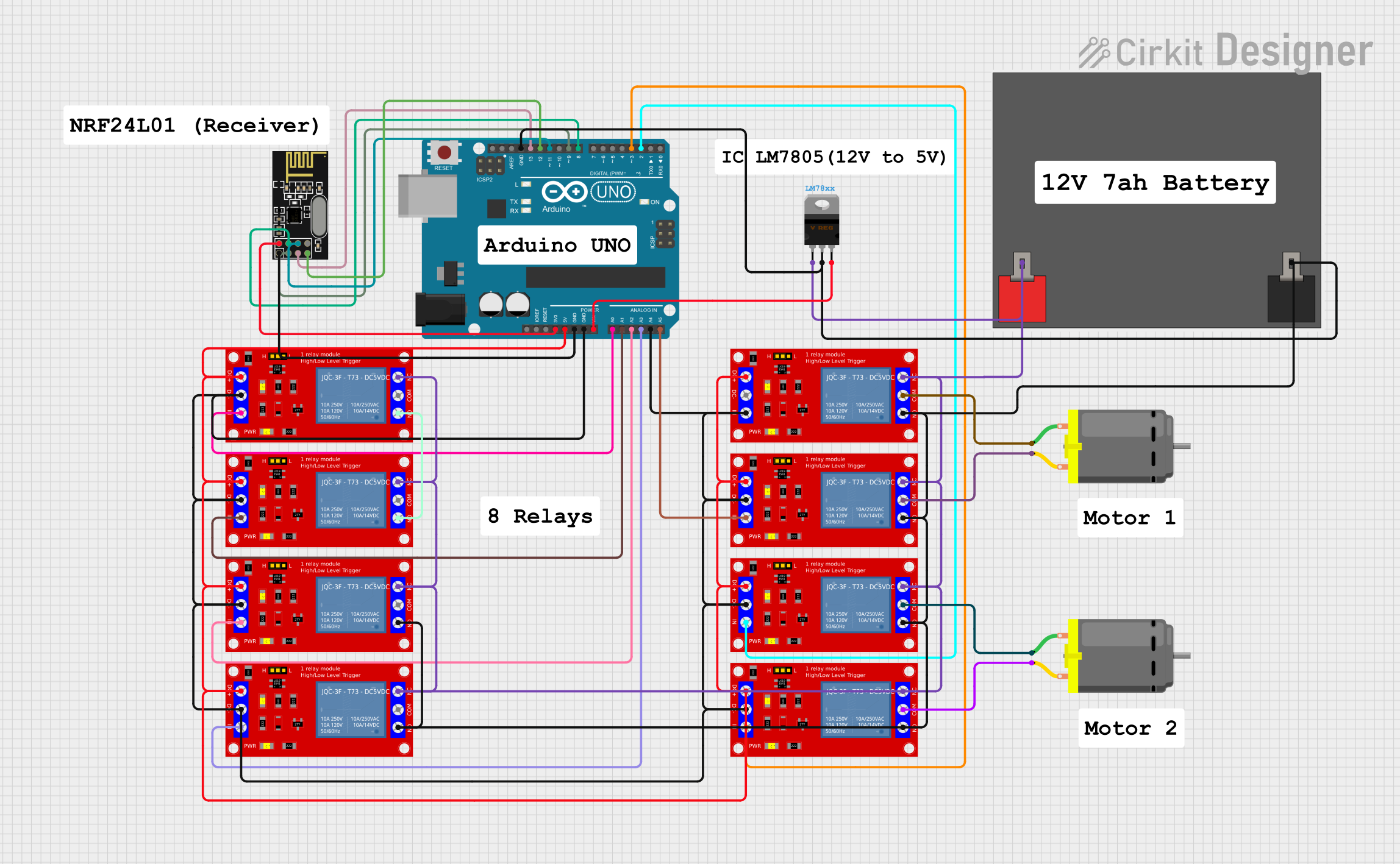 Image of nrf240 wiring: A project utilizing 1 Channel USB Powered Relay Module (NL) in a practical application