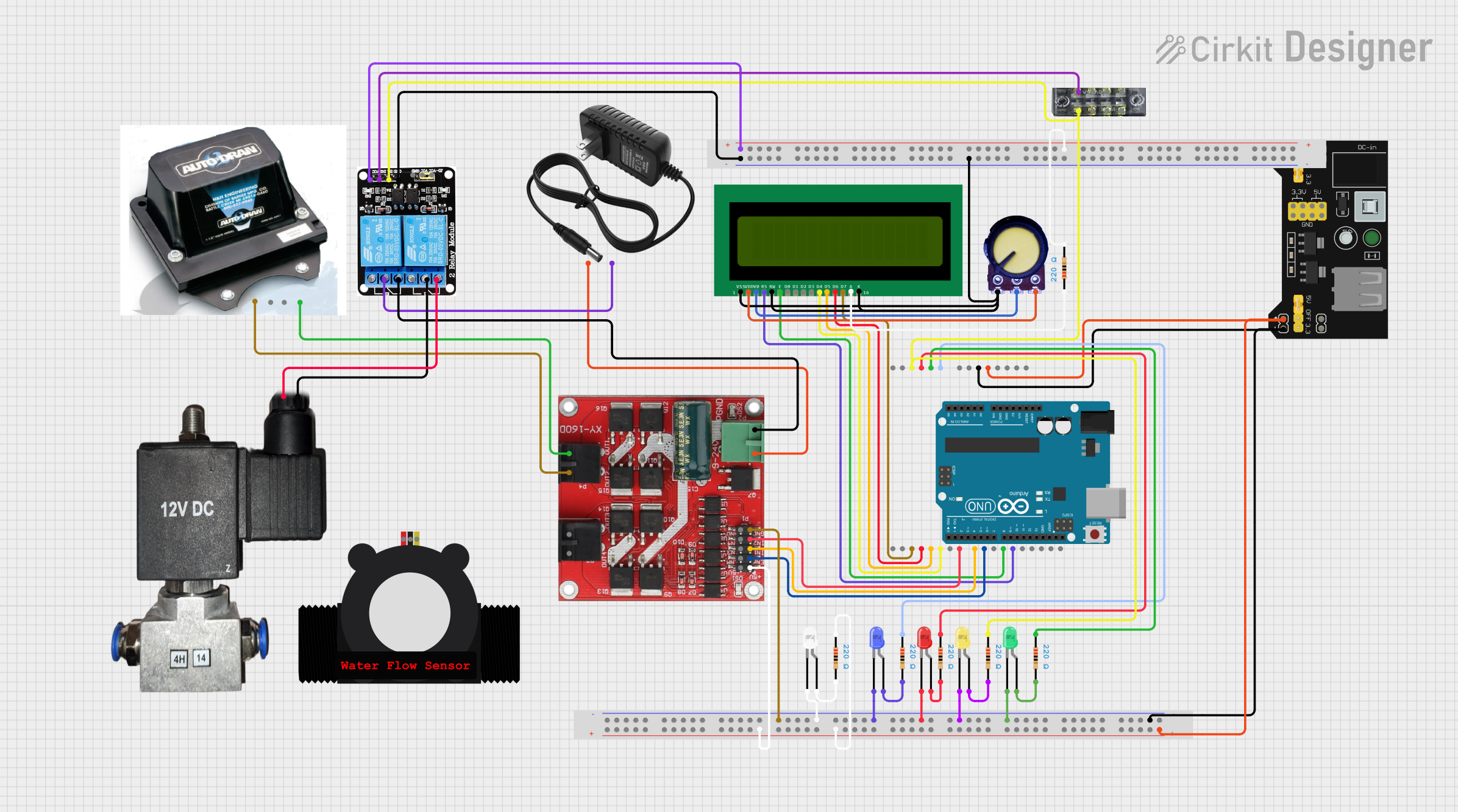 Image of Tank Flush 1602 LCD V1: A project utilizing VTX RUSH Tank Solo in a practical application