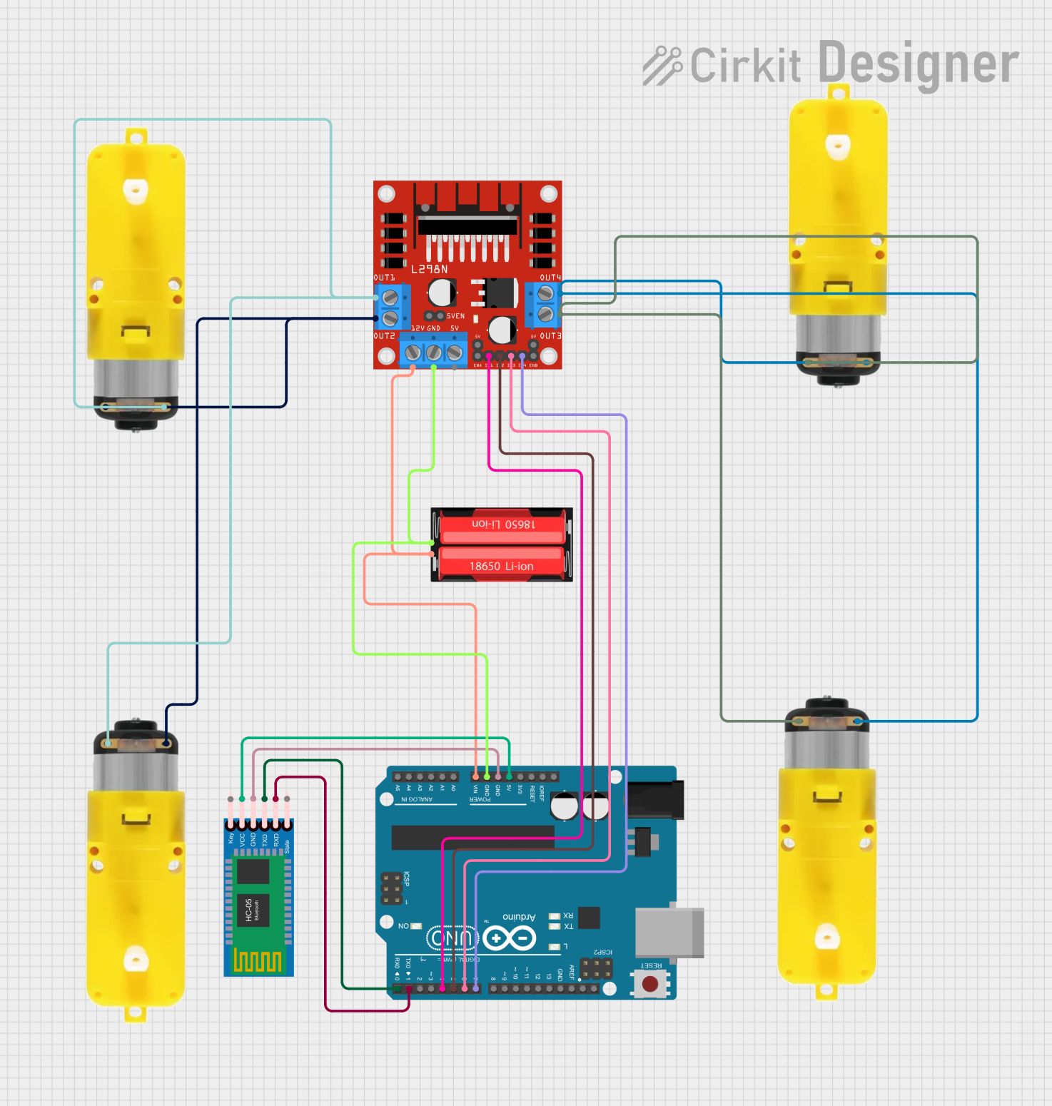 Image of RC_CAR_CIRCUIT: A project utilizing Motor with reducer in a practical application