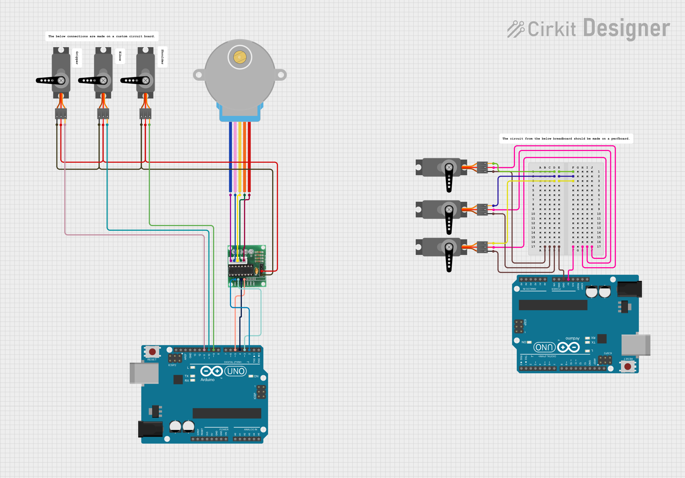 Image of Robotic arm: A project utilizing 57AM23ED Stepper Servo Motor in a practical application