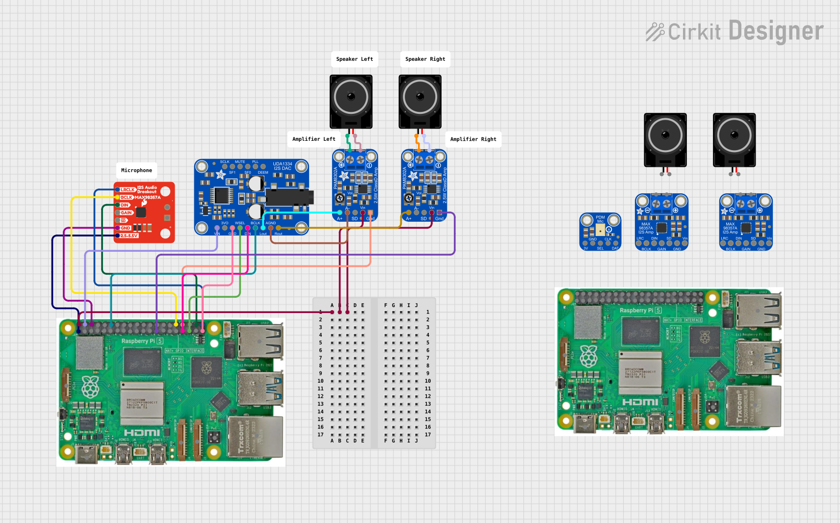 Image of Noise Cancelling Project: A project utilizing Adafruit MCP4725 Breakout Board - 12-Bit DAC in a practical application