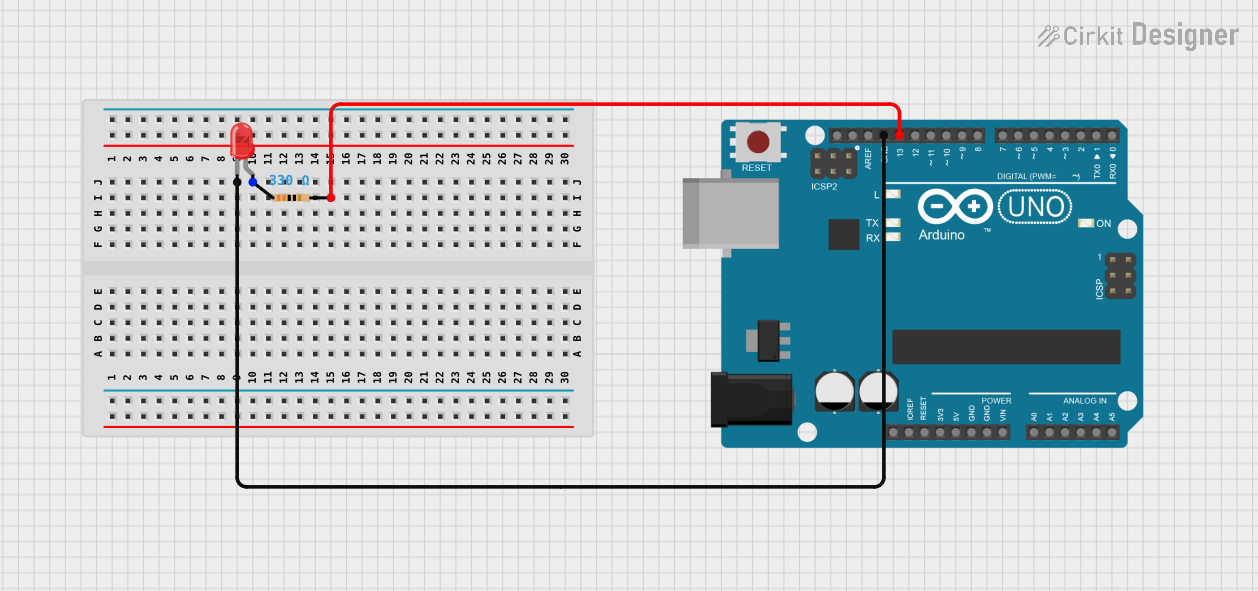 Image of Arduino UNO Controlled Blinking LED Circuit